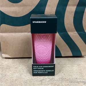Starbucks Pink Lemonade Studded Keychain Ornament